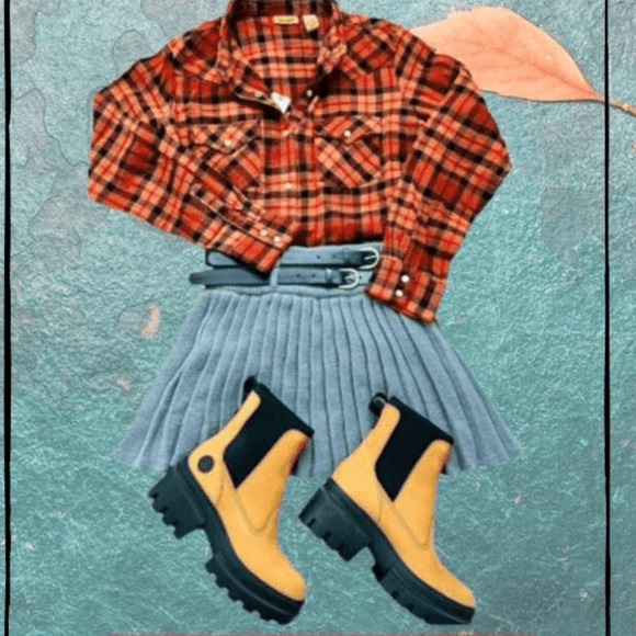 Aerie Take Charge Blue Sweater Skirt Medium New with tag - Picture 2 of 6